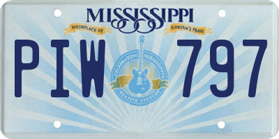 MS license plate PIW797