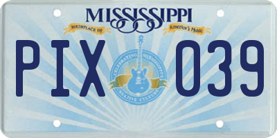 MS license plate PIX039