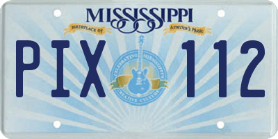 MS license plate PIX112