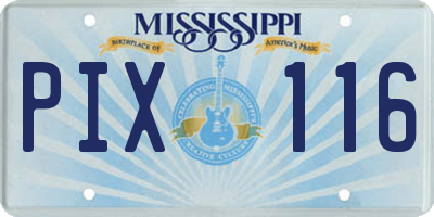 MS license plate PIX116