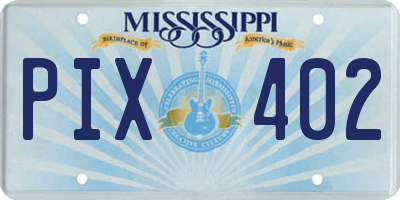 MS license plate PIX402