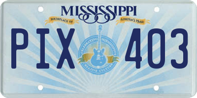 MS license plate PIX403