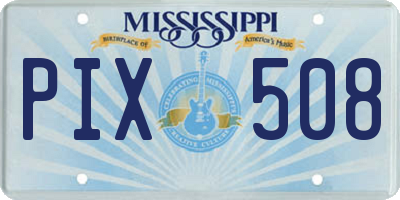 MS license plate PIX508