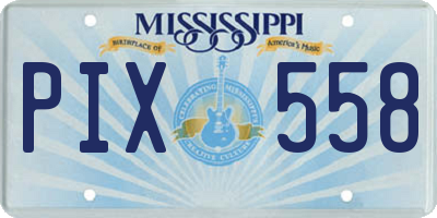 MS license plate PIX558