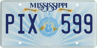 MS license plate PIX599