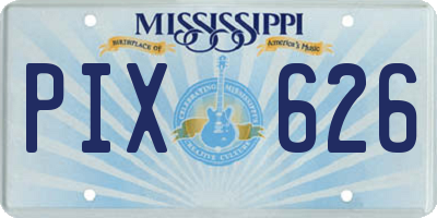 MS license plate PIX626