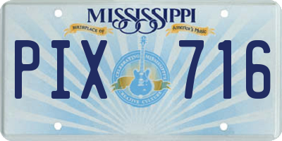 MS license plate PIX716