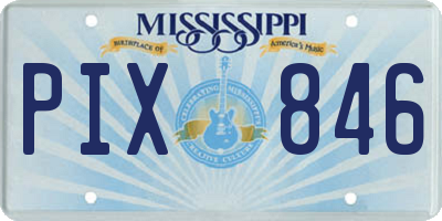MS license plate PIX846
