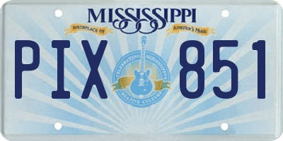 MS license plate PIX851