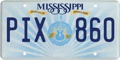 MS license plate PIX860