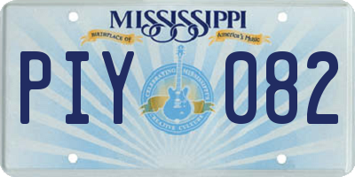 MS license plate PIY082