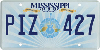 MS license plate PIZ427