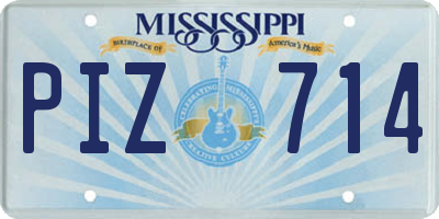 MS license plate PIZ714