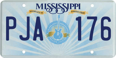 MS license plate PJA176