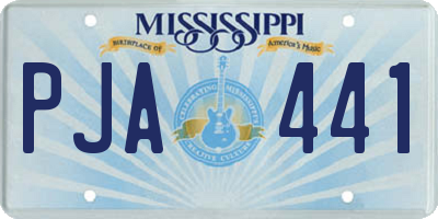 MS license plate PJA441