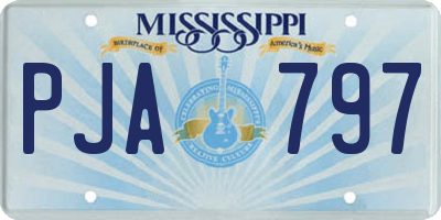 MS license plate PJA797