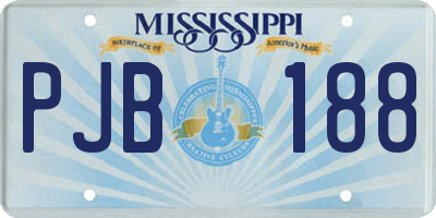 MS license plate PJB188