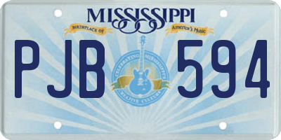 MS license plate PJB594