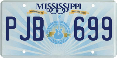MS license plate PJB699