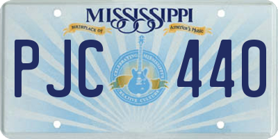 MS license plate PJC440
