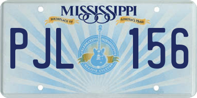 MS license plate PJL156