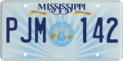 MS license plate PJM142