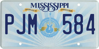 MS license plate PJM584