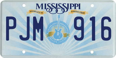 MS license plate PJM916