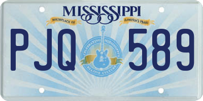 MS license plate PJQ589