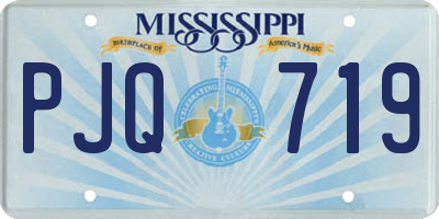 MS license plate PJQ719