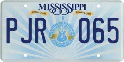 MS license plate PJR065