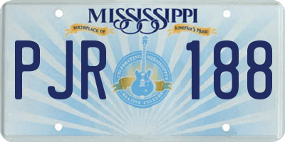 MS license plate PJR188