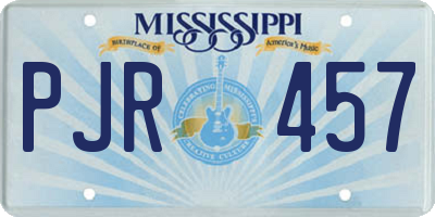 MS license plate PJR457