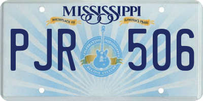 MS license plate PJR506