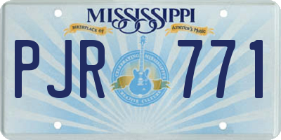 MS license plate PJR771