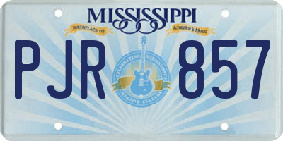 MS license plate PJR857