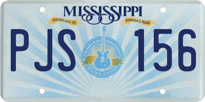 MS license plate PJS156