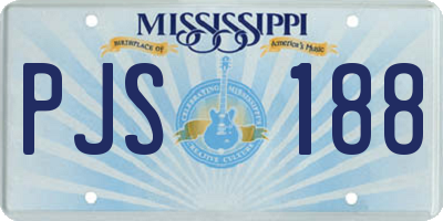MS license plate PJS188