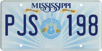 MS license plate PJS198