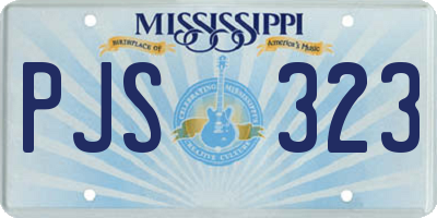 MS license plate PJS323