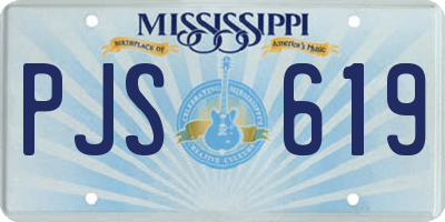 MS license plate PJS619