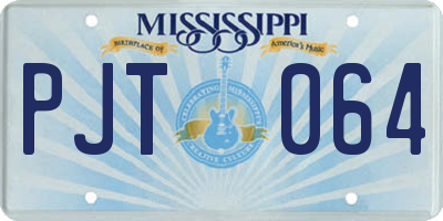 MS license plate PJT064