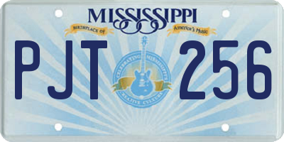 MS license plate PJT256