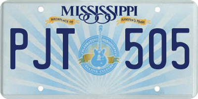 MS license plate PJT505