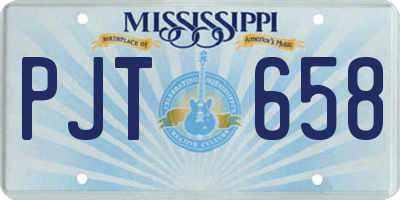 MS license plate PJT658