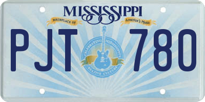 MS license plate PJT780