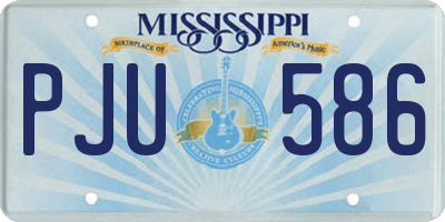 MS license plate PJU586