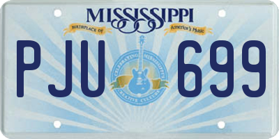 MS license plate PJU699