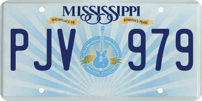MS license plate PJV979