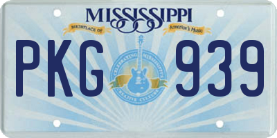 MS license plate PKG939